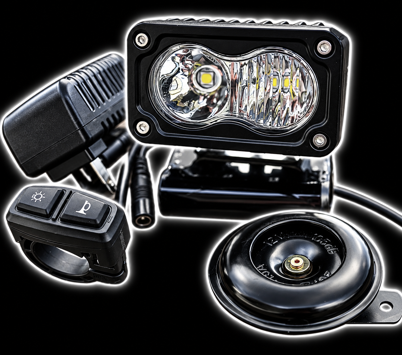 Baja Light & Horn Kit For Any Bike
